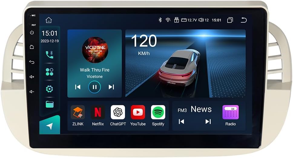 Autoradio Android per Fiat 500 2007-2015 - immagine 1