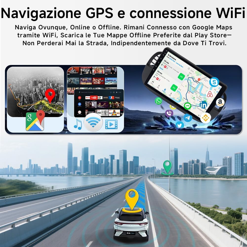 Autoradio Android per Fiat 500 2007-2015 - immagine 5