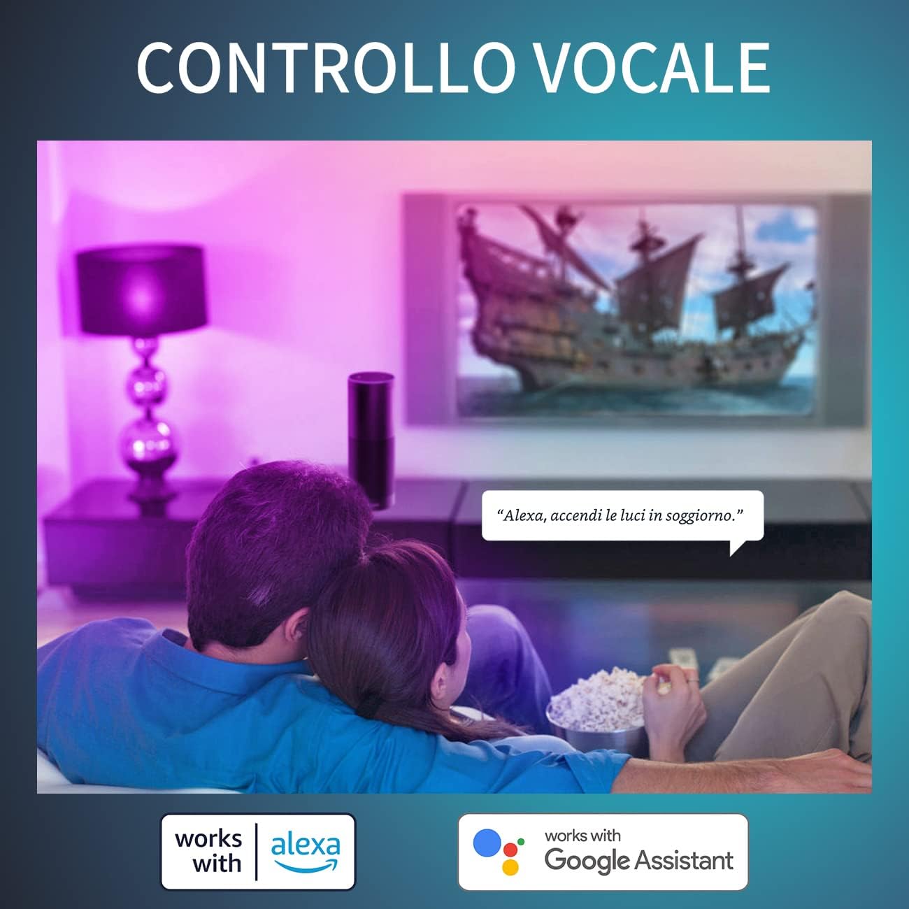 Anwio Lampadina LED Smart Wifi E27 12W (4 Pezzi) - immagine 3