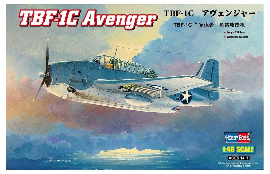 Hobby Boss 80314 - Modellino velivolo Grumman TBF-1C Avenger in Scala 1:48