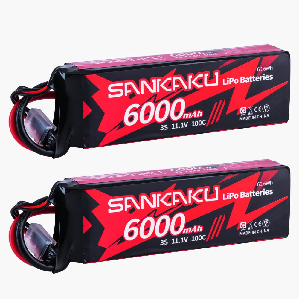 Sankaku 100C 3S Lipo Batteria 6000mAh 11,1V (2 pezzi)