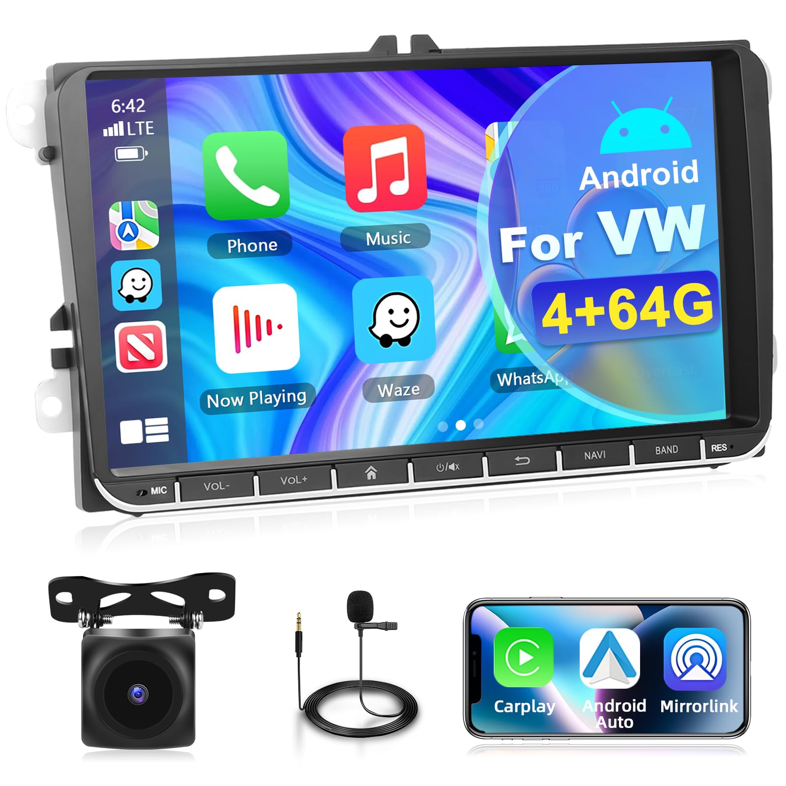 Autoradio Carplay per VW Passat Golf MK5 MK6 Jetta Polo