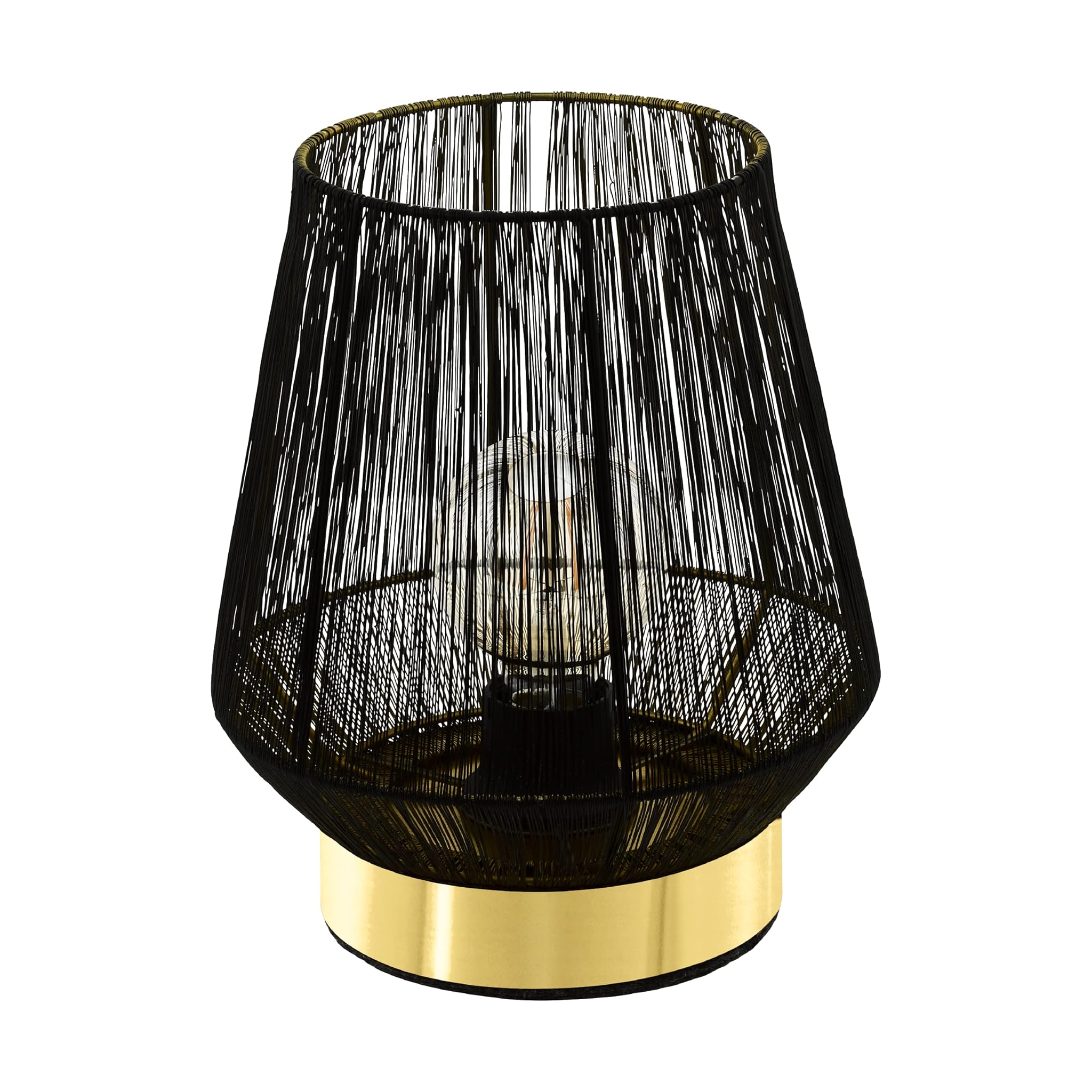 Eglo Lampada da Tavolo Escandidos E27, Nero/Ottone