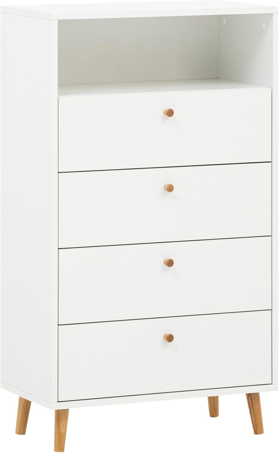 Schildmeyer Bjarne 158676 - Highboard bianco opaco, 60,2 x 33 x 104,4 cm