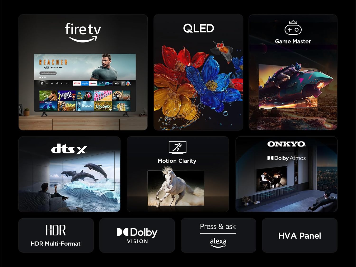 Tcl 50T6C 50'' QLED TV 4K HDR FireTV - immagine 4
