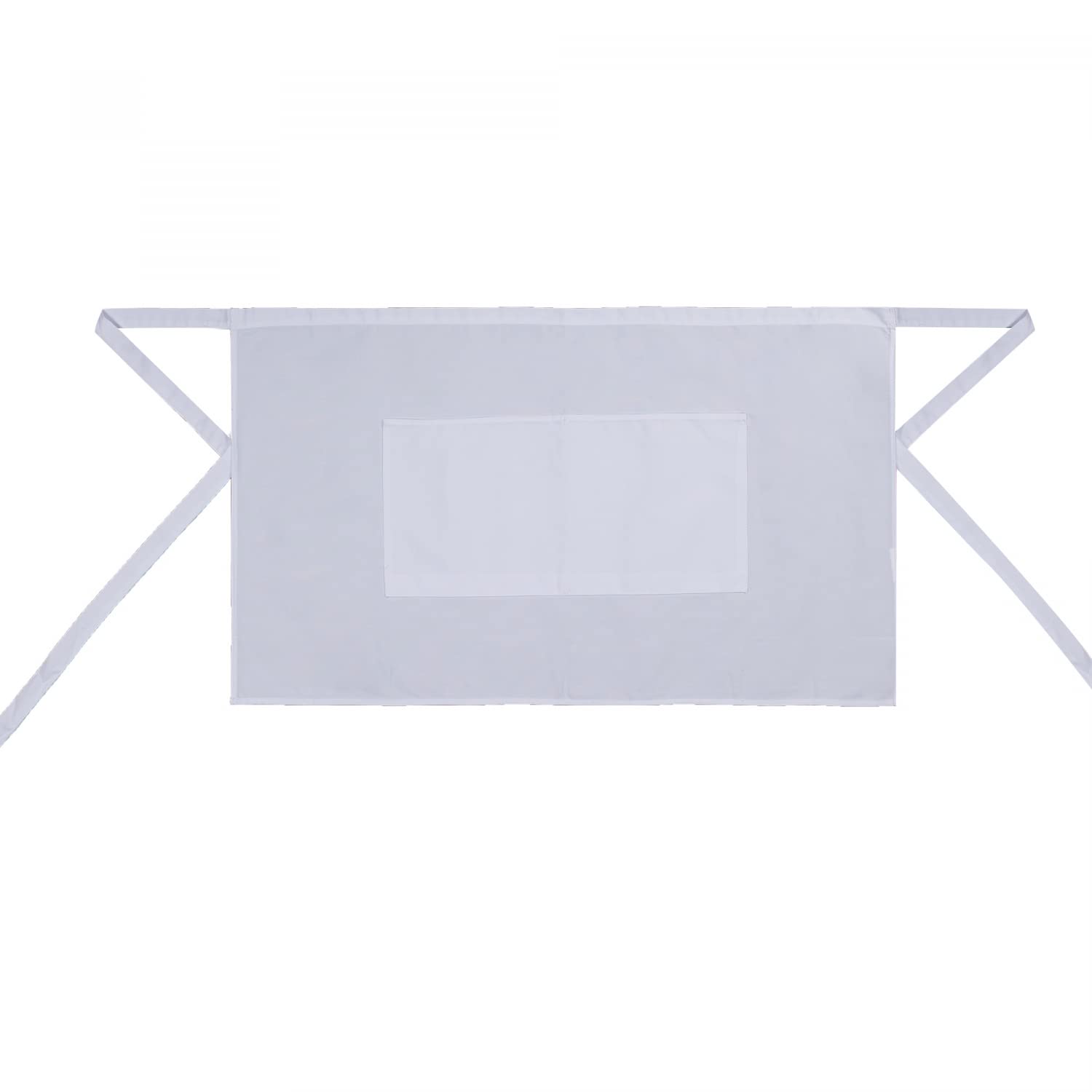 MISEMIYA Grembiule Corto con Tasca 40x70 mm, Bianco (10 unità)