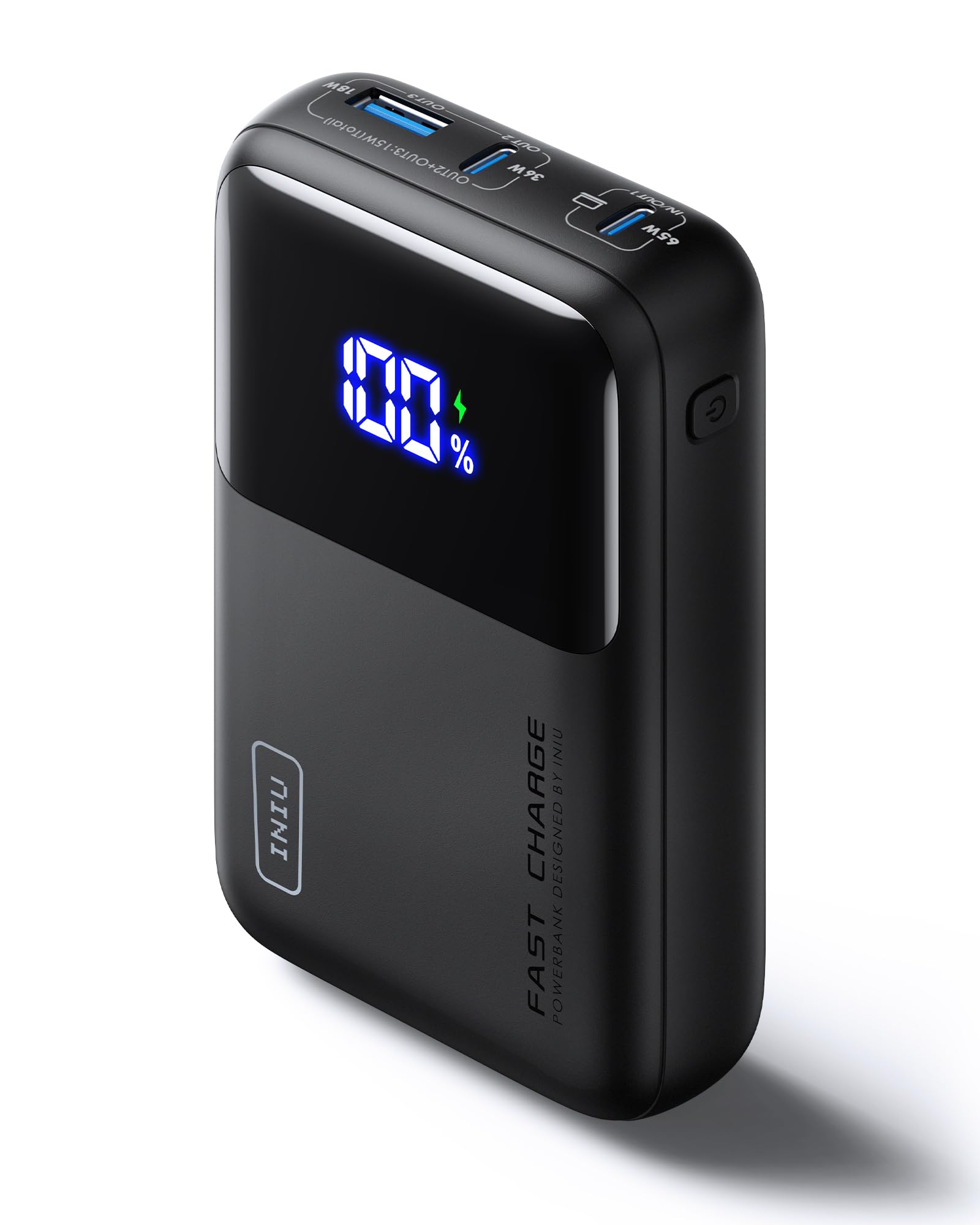 INIU Power Bank, 20000mAh 65W Powerbank Fast Charging, Caricatore Portatile USB C Input & Output Compatibile con MacBook Pro Steam Deck iPhone 16 15 14 13 12 Pro Max Mini Max iPad Samsung S23 etc