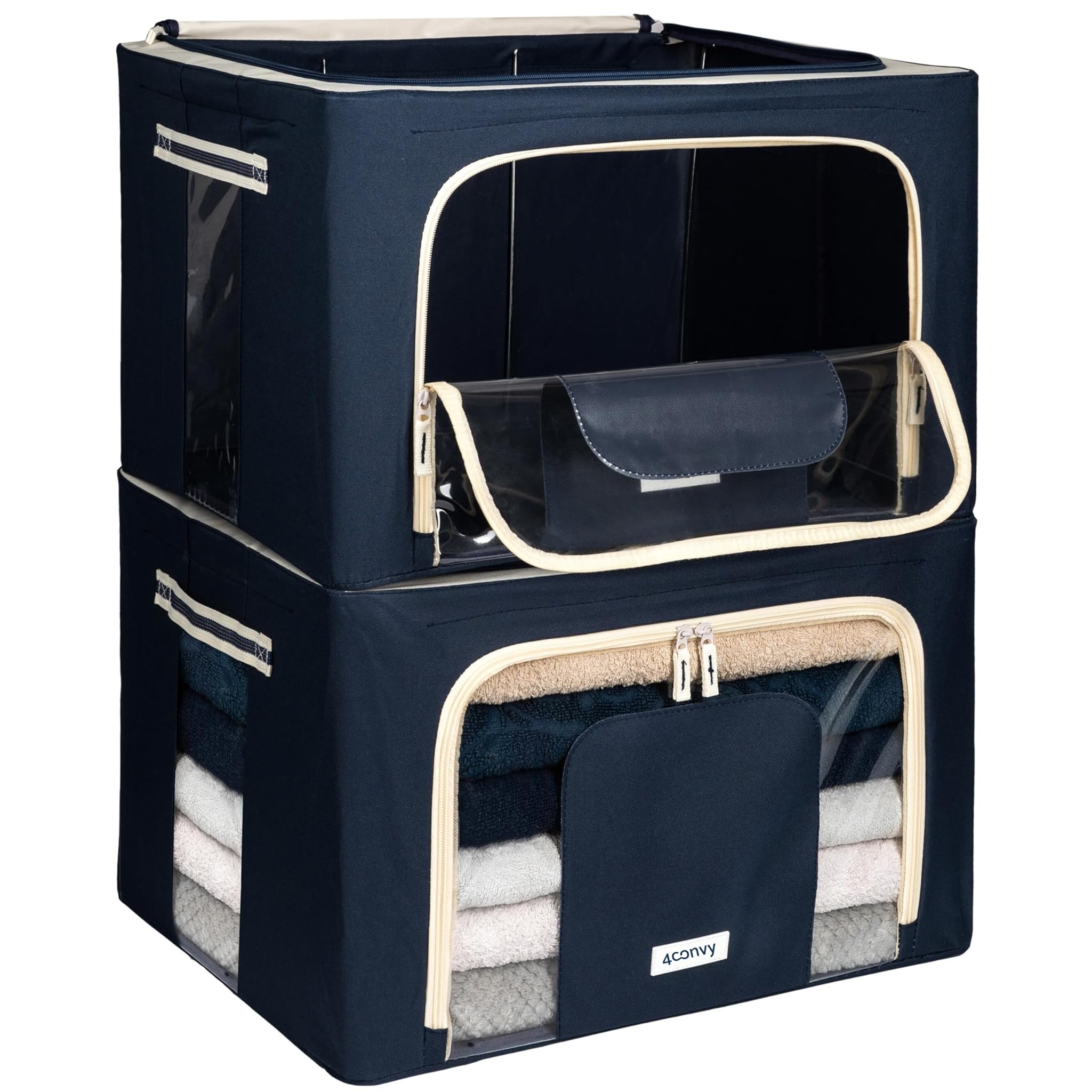 4convy Scatole Rigide 2x66L per Armadio con Cerniera