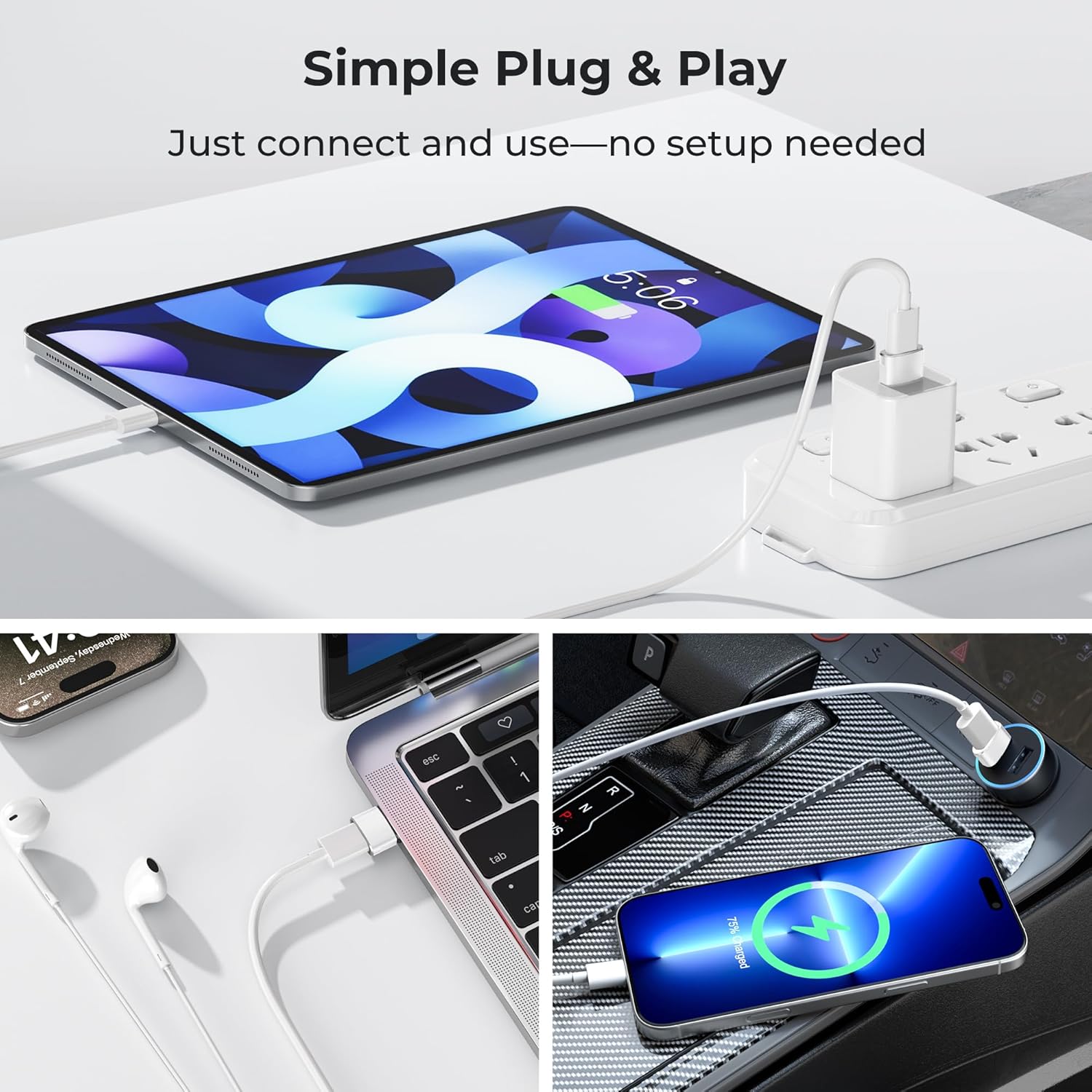 Basesailor Adattatore USB-C a USB (3 Pezzi) - immagine 6