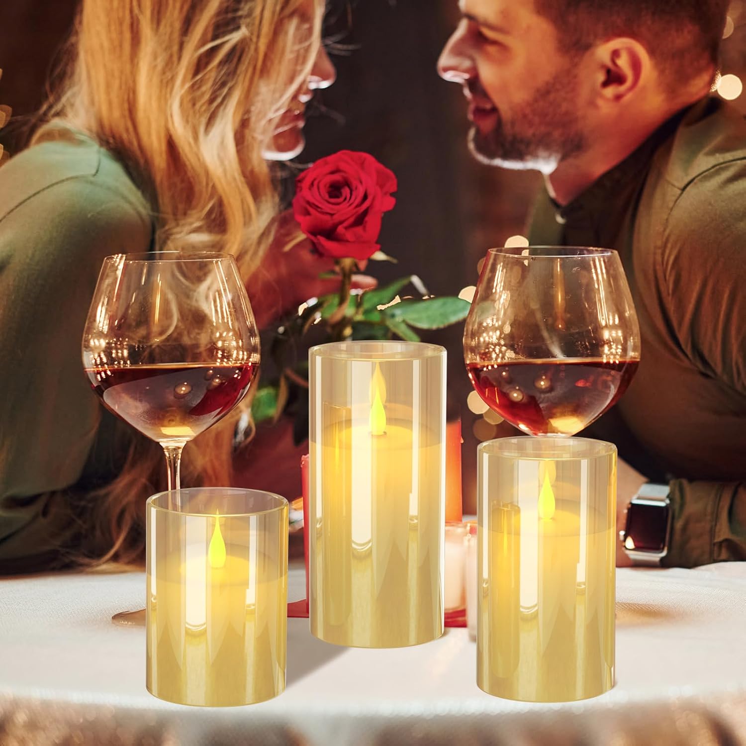 EXTSUD Candele LED Ricaricabili con Telecomando - immagine 2