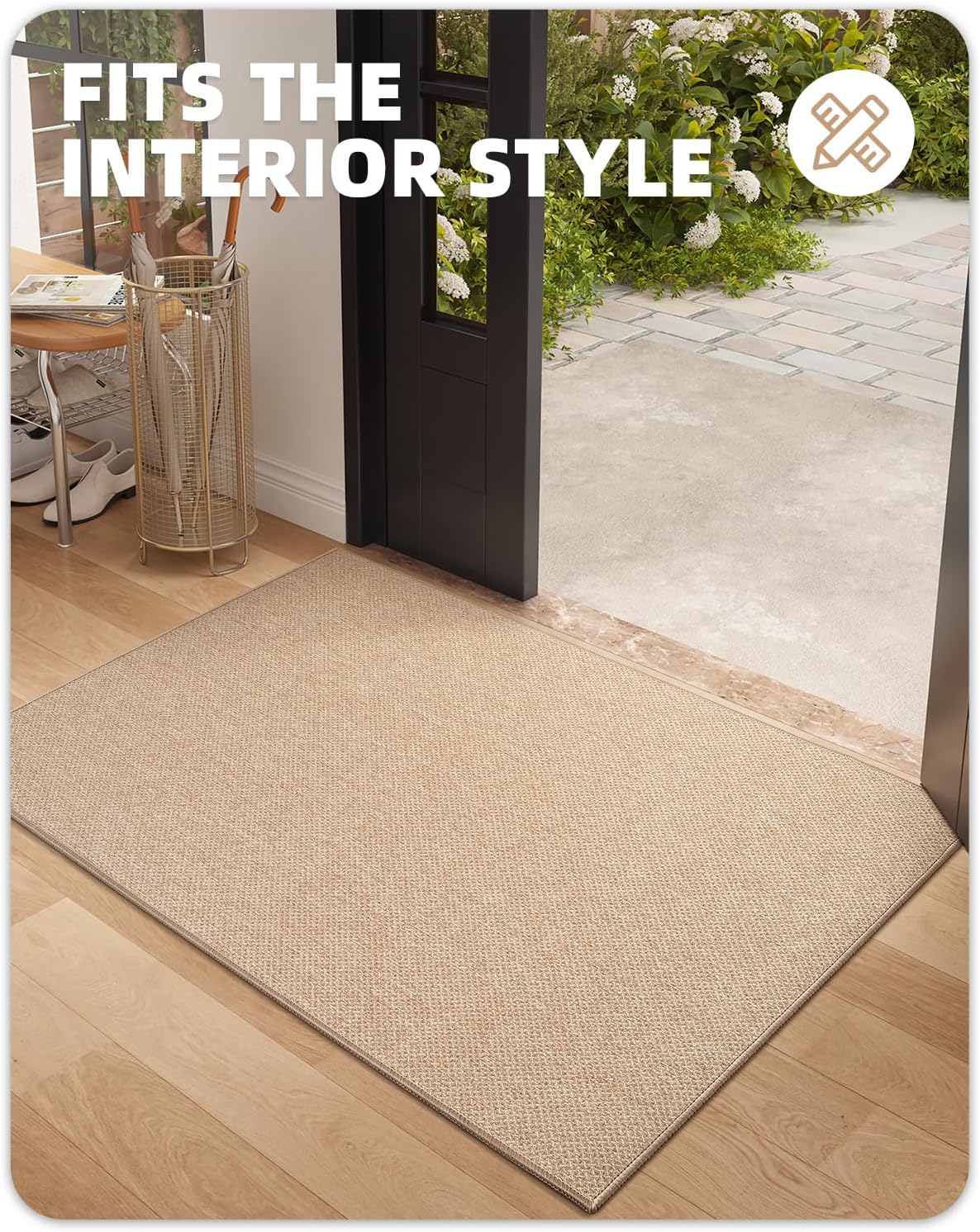 Color&geometry Zerbino Ingresso Antiscivolo 81x122cm, Kaki - immagine 3