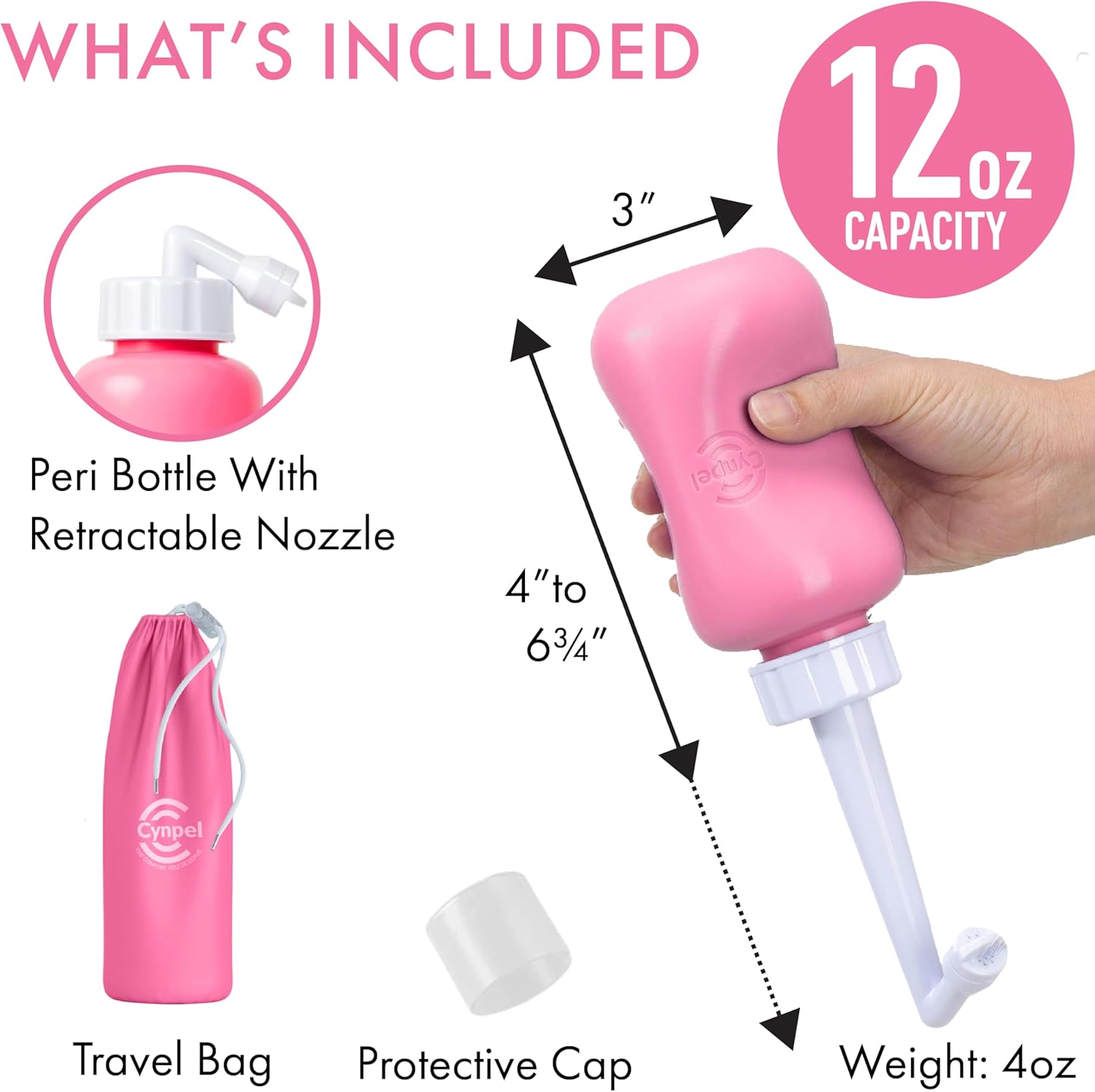 Bidet Portatile Post Parto Pieghevole, Rosa - immagine 5