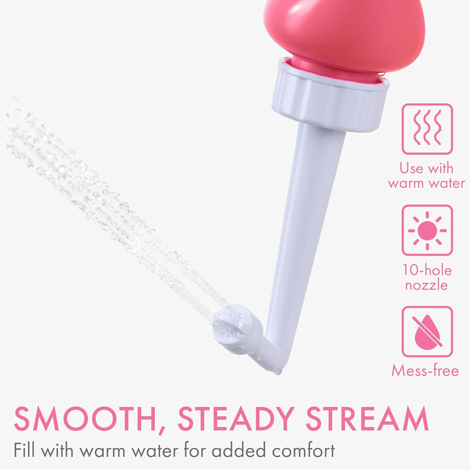 Bidet Portatile Post Parto Pieghevole, Rosa - immagine 7