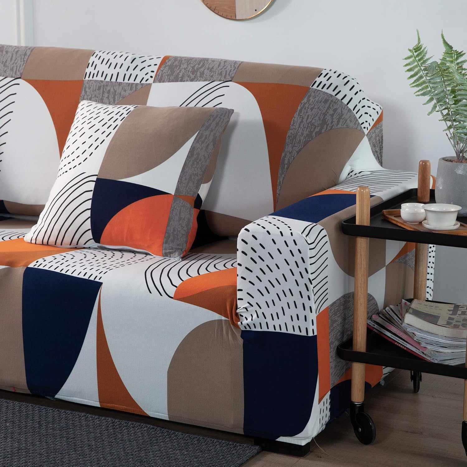 ARNTY Copridivano Elasticizzato 4 Posti, Motivo Geometrico - immagine 8