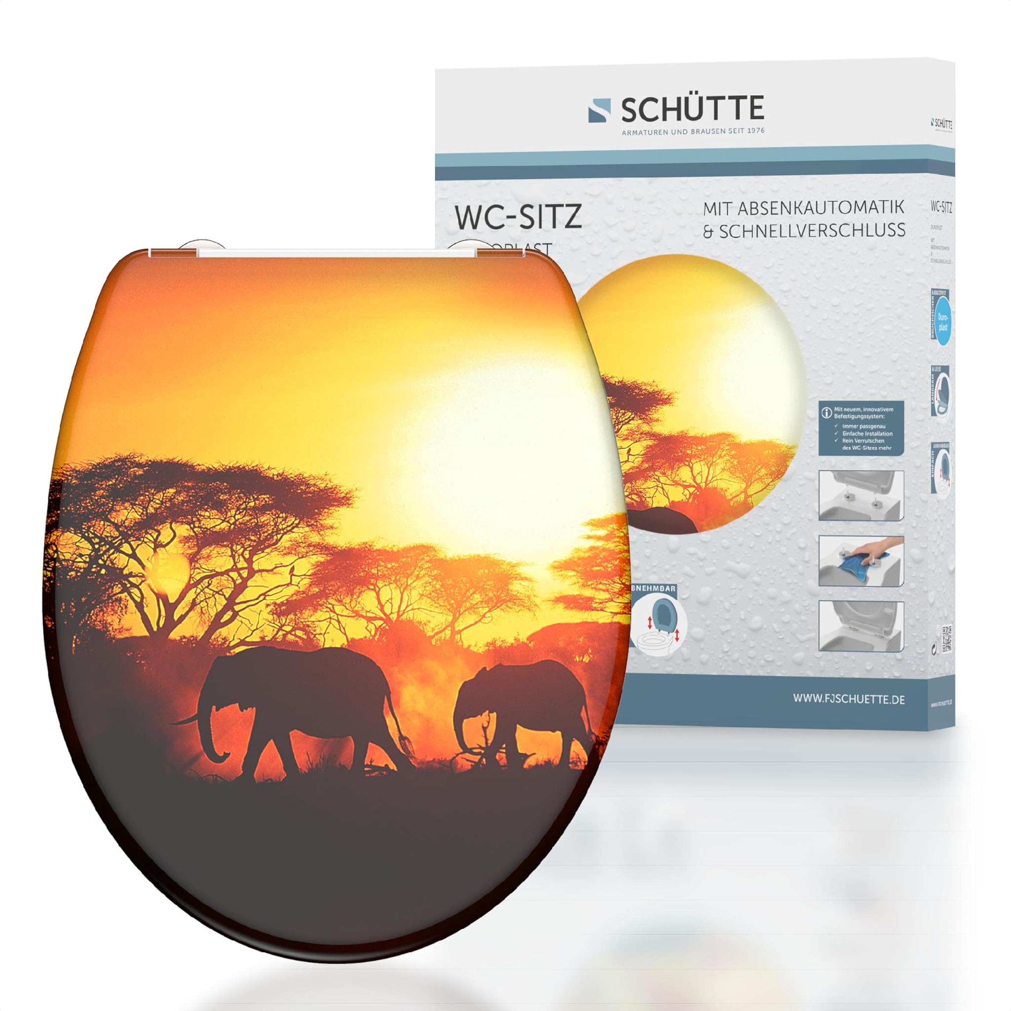 Schütte 82360 - Sedile WC in Duroplast AFRICA