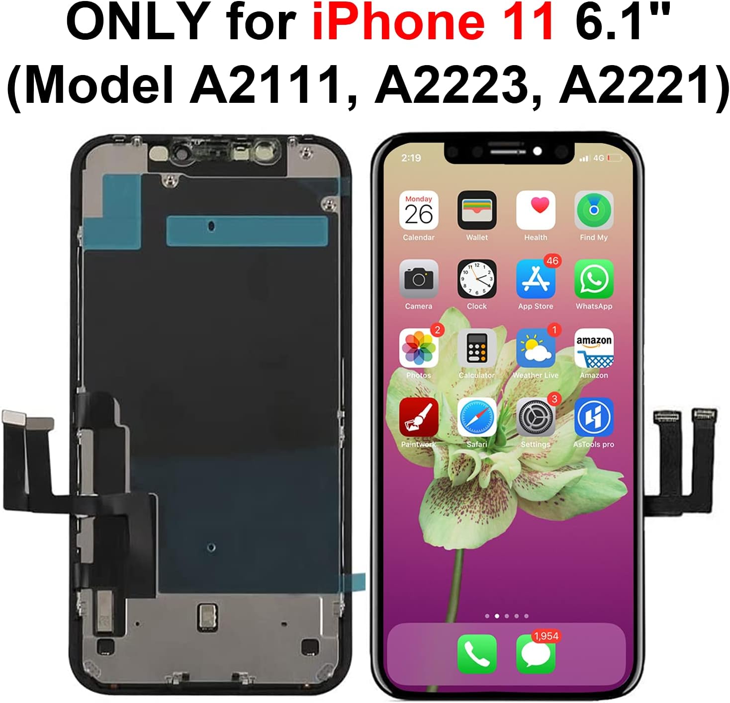 Brinonac Schermo Display LCD per iPhone 11 6,1" - immagine 2