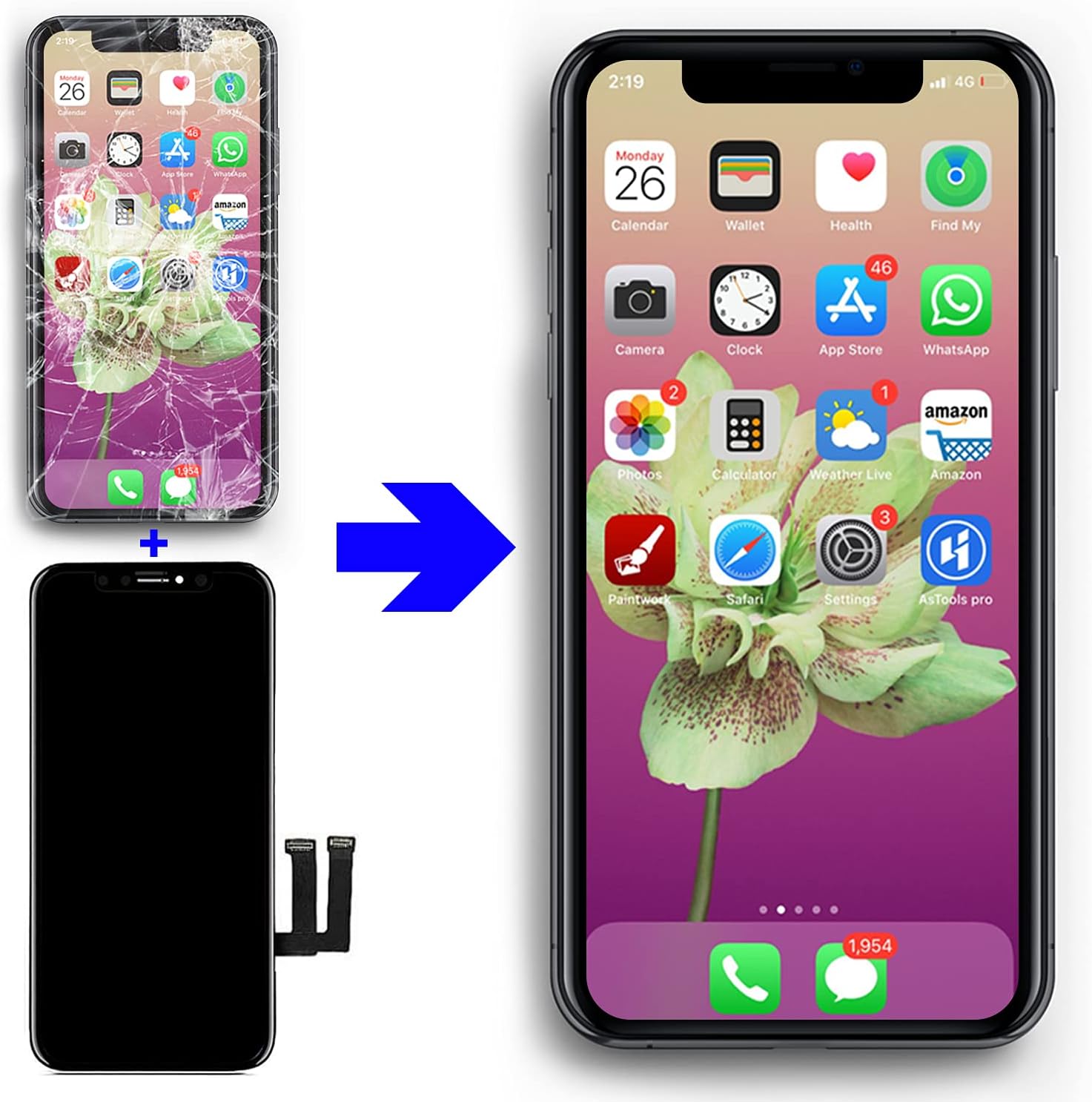 Brinonac Schermo Display LCD per iPhone 11 6,1" - immagine 6