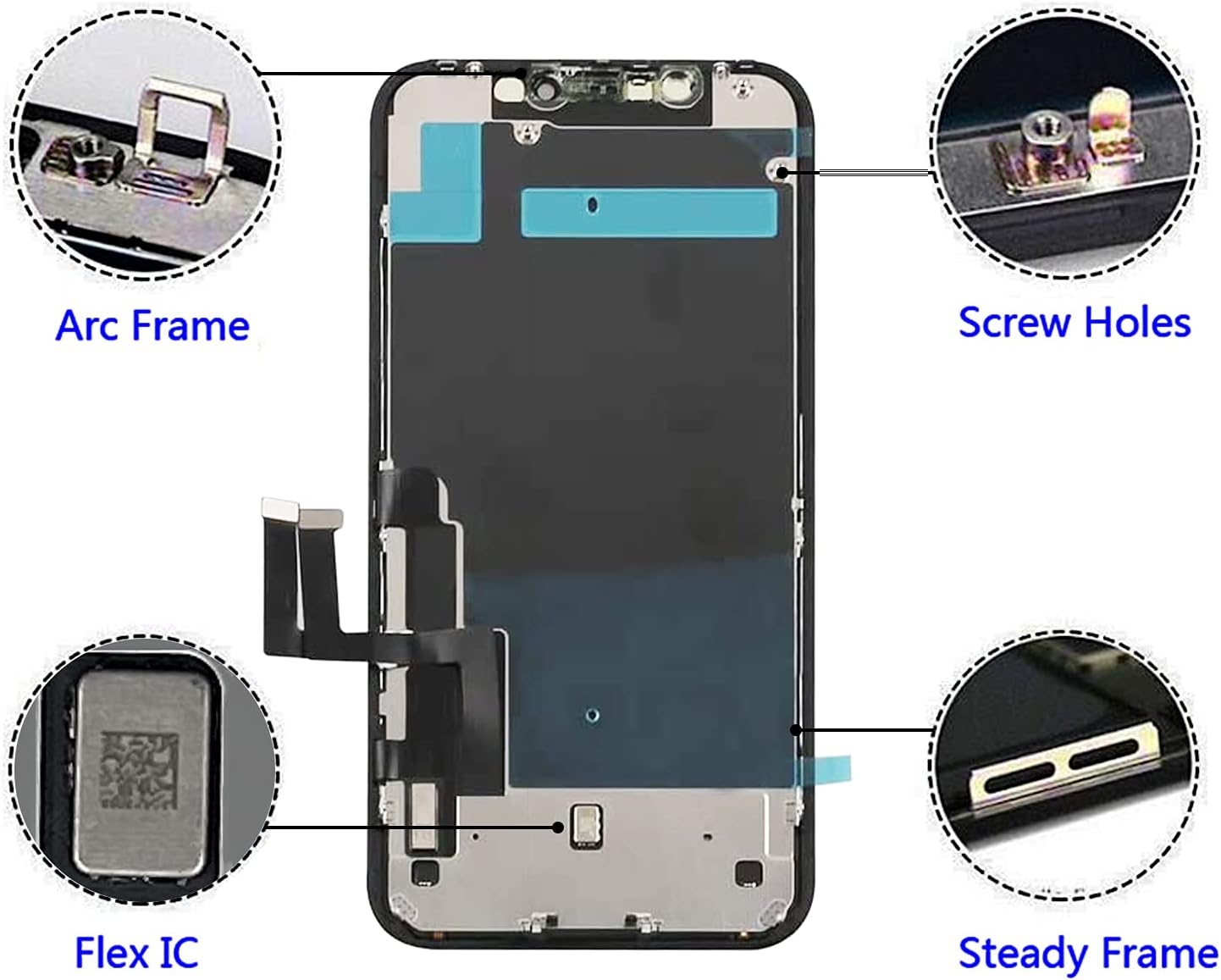 Brinonac Schermo Display LCD per iPhone 11 6,1" - immagine 7