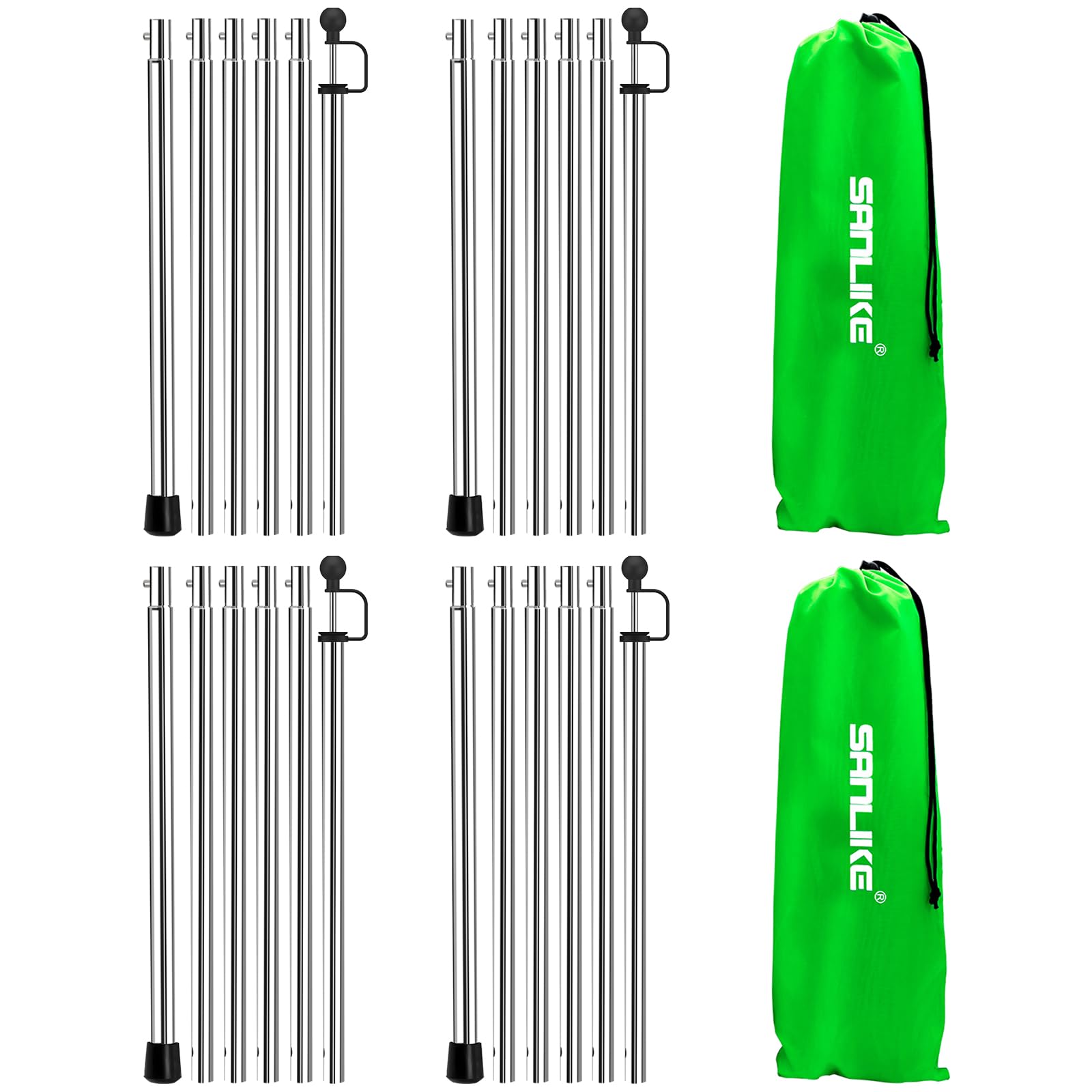 SAN LIKE Pali da Tenda da Campeggio Regolabili (Set 2)