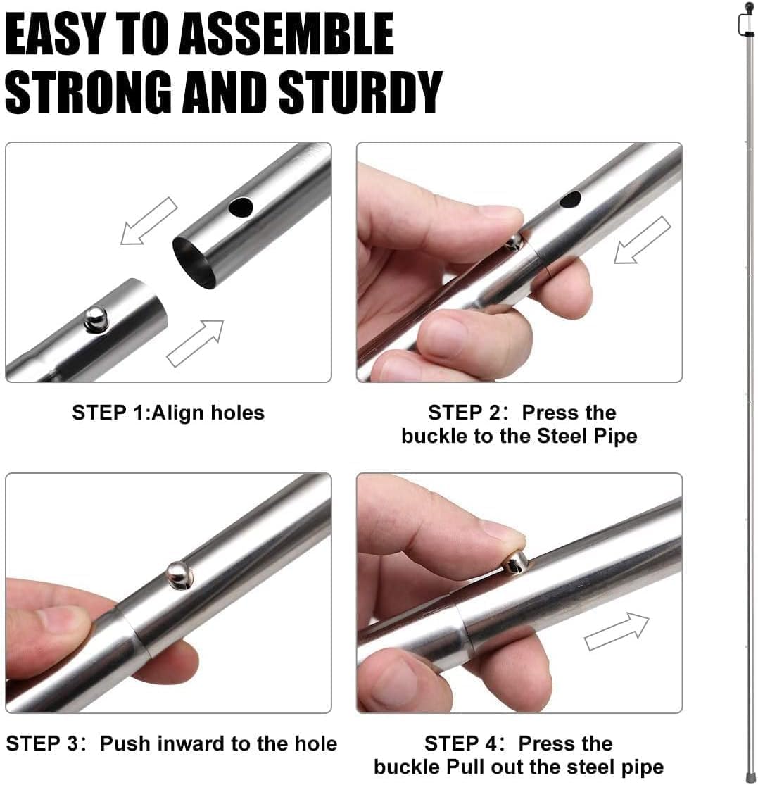 SAN LIKE Pali da Tenda da Campeggio Regolabili (Set 2) - immagine 4