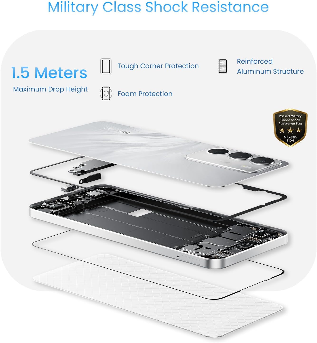 Realme C71 4G Smartphone 6+128GB, Cigno Bianco - immagine 8