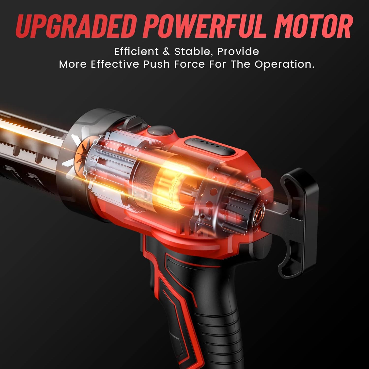 Seesii Pistola per Silicone a Batteria 4000N, Rosso - immagine 2