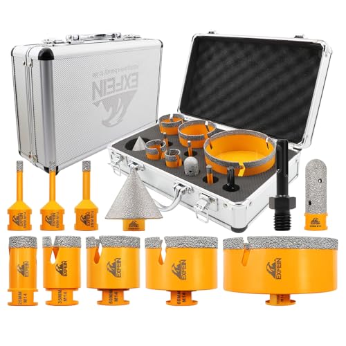 Exfein Kit Punte Diamantate per Piastrelle 11 Pezzi