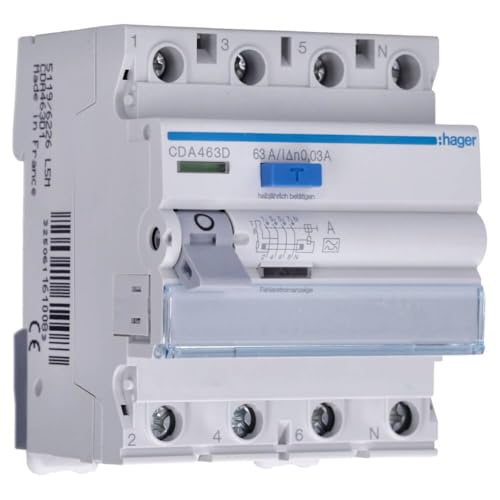 Hager CDA463D - Fi-4p 6ka schalter 63a tipo 30f ac