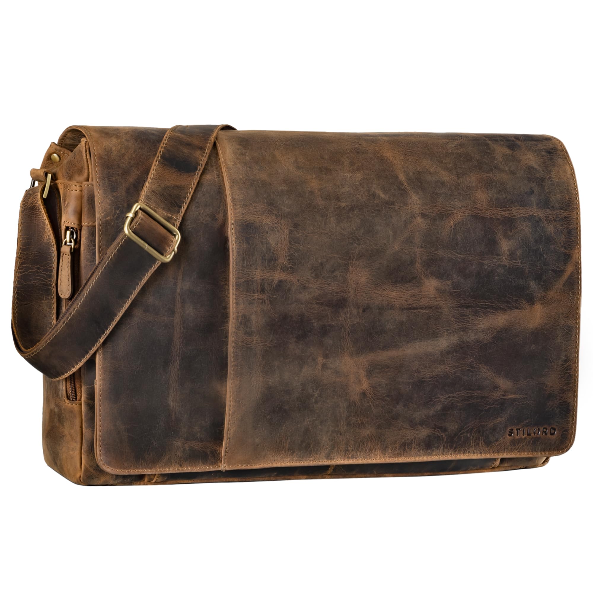 STILORD 'Maximus' Borsa Porta PC 19 Pollici in Pelle