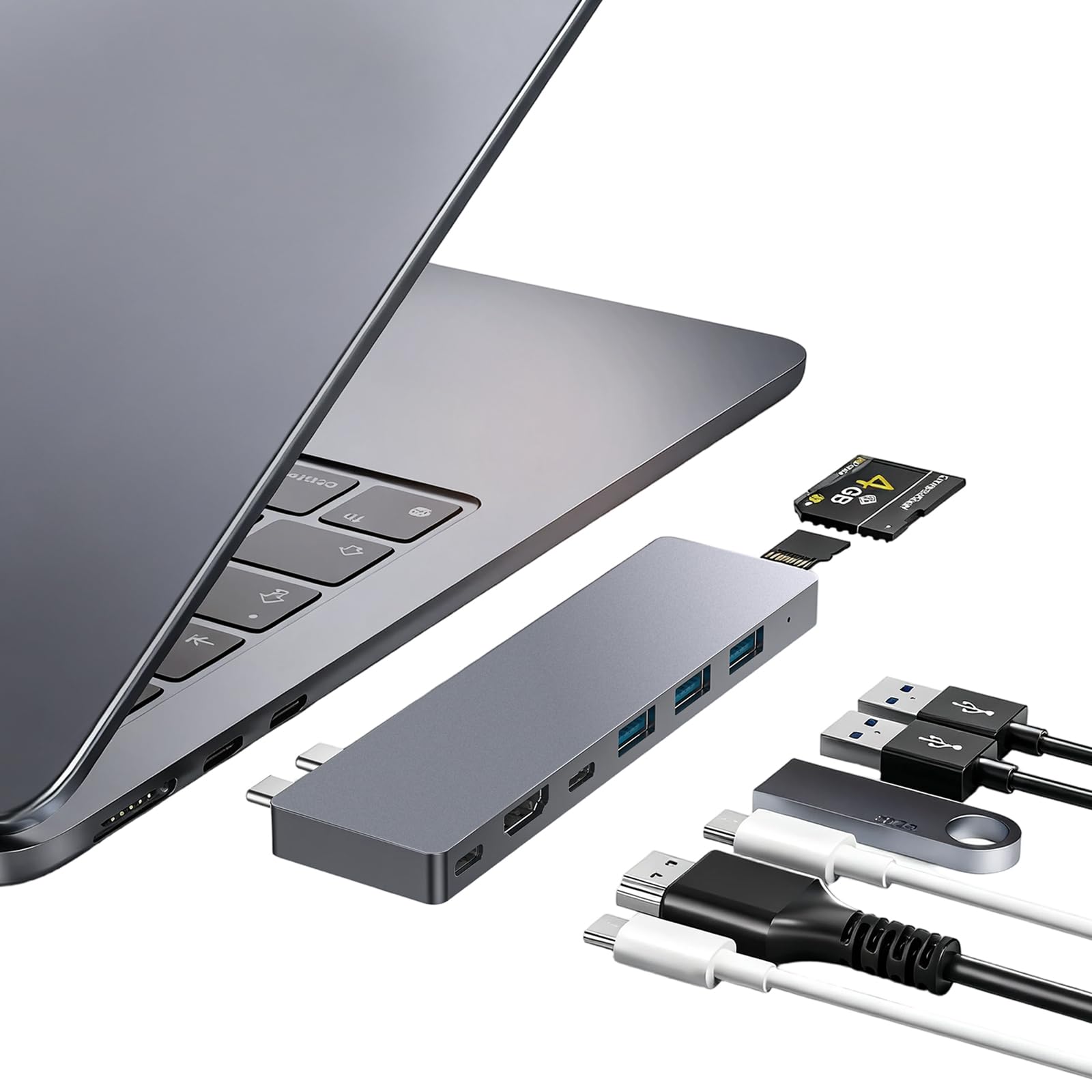 Zanbix USB C Hub 8 IN 2 per MacBook Pro Air