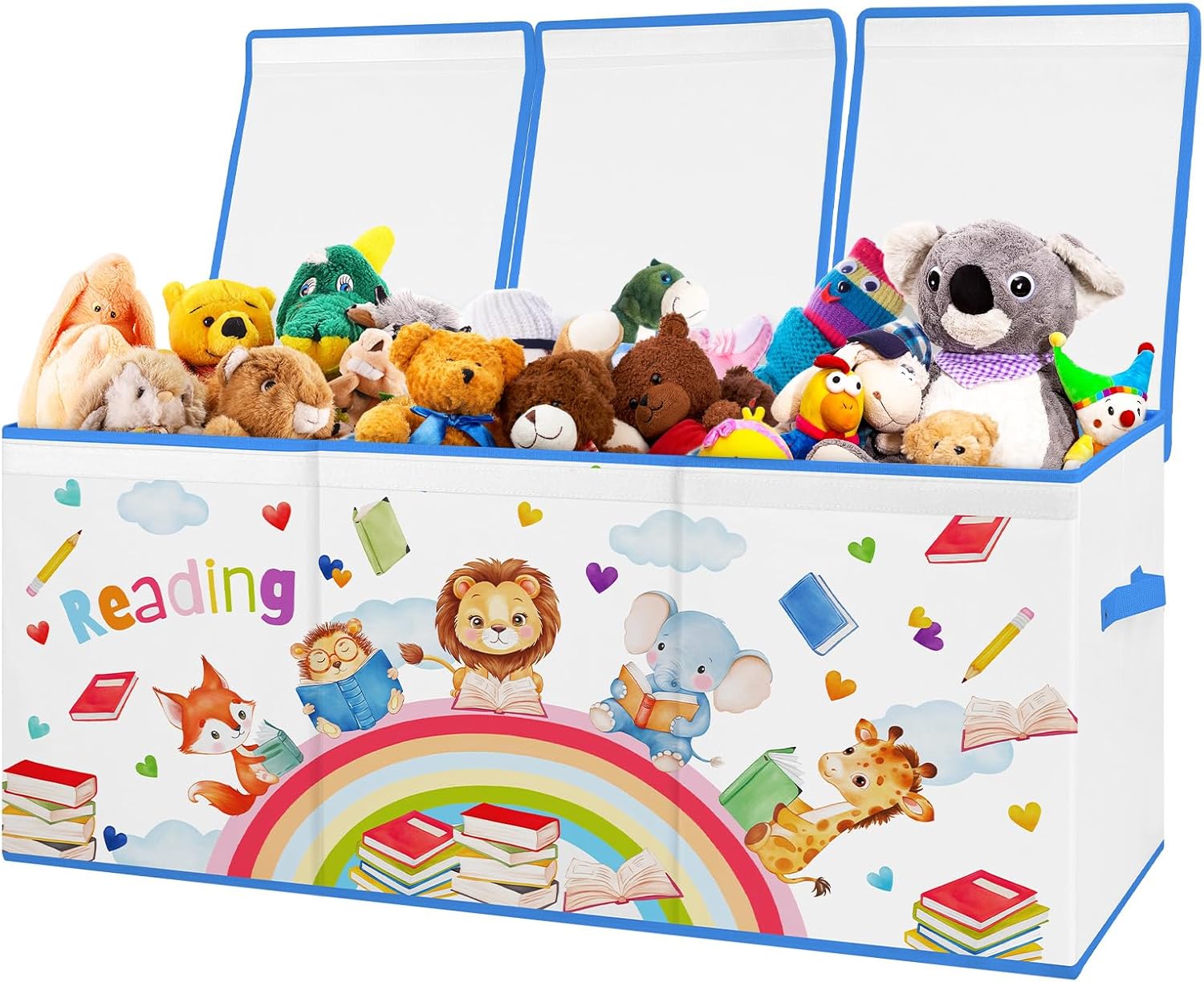 Contenitore Giochi Bambini Extra Large con Coperchio, 96x32x40cm - immagine 1