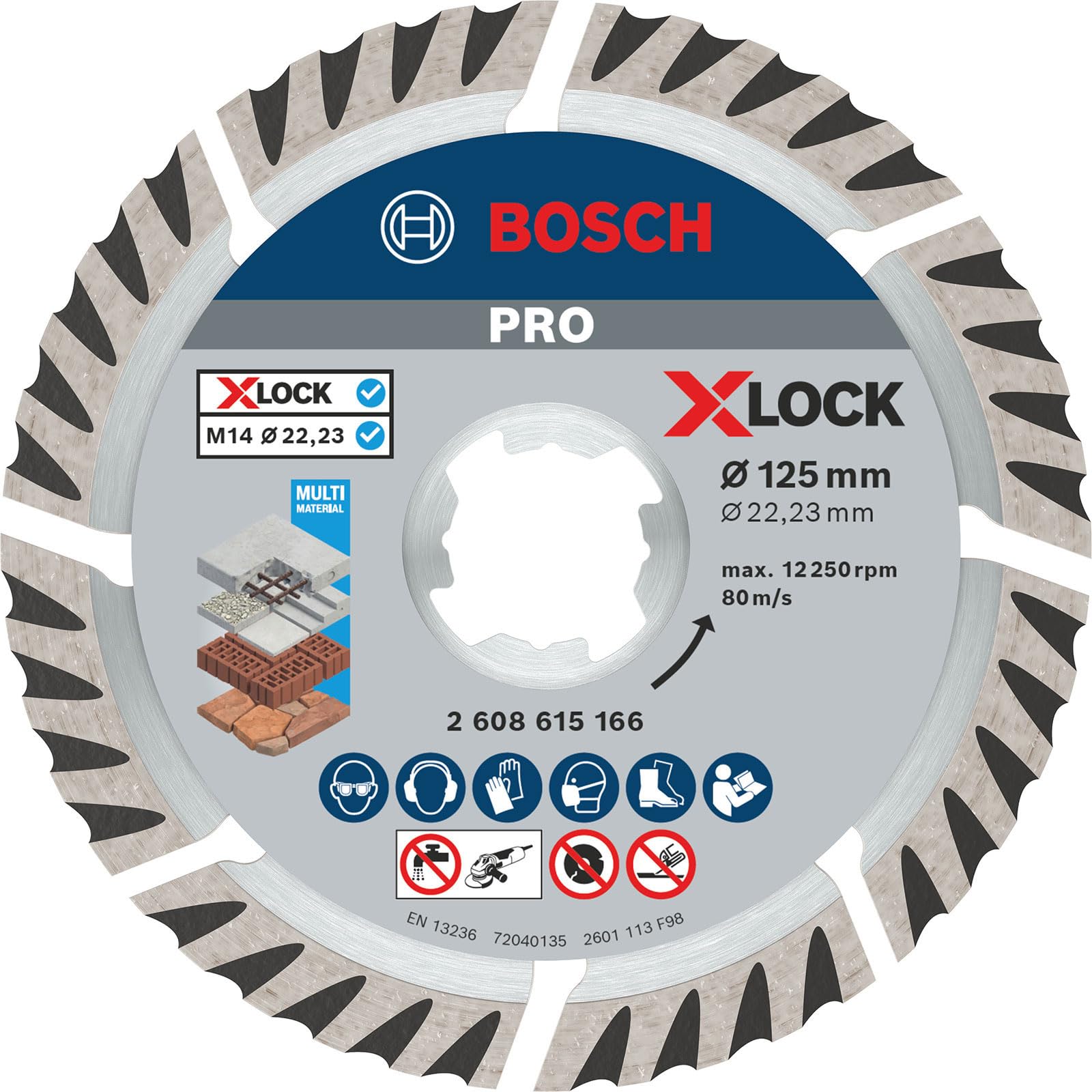 Bosch Disco Diamantato Standard X-LOCK 125mm