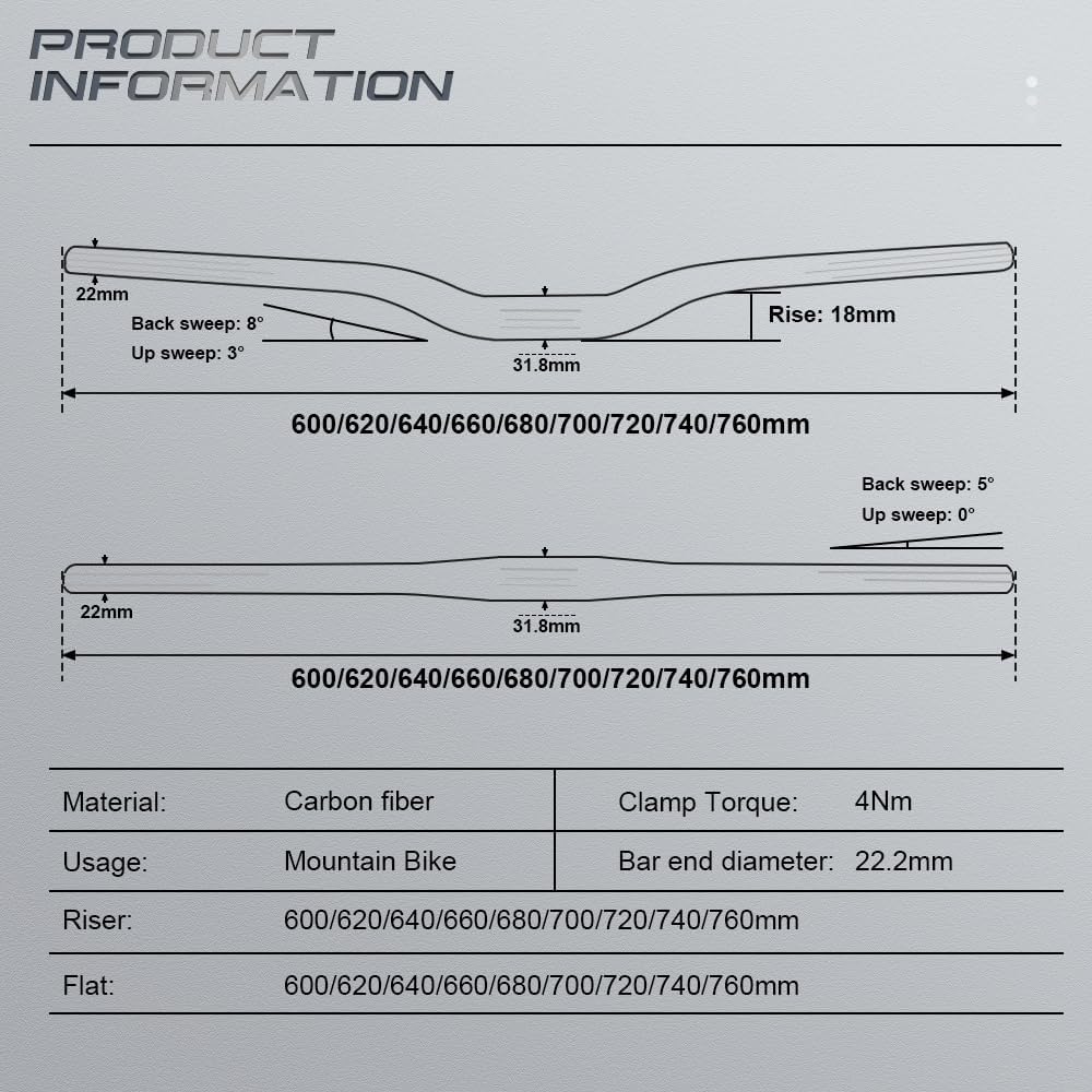 Alfa Pasca Manubrio Carbon MTB Riser 31.8 - immagine 2