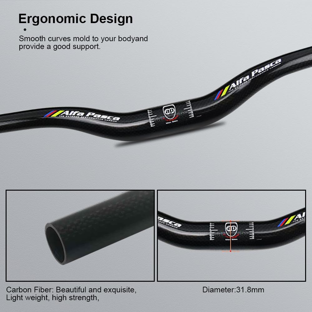 Alfa Pasca Manubrio Carbon MTB Riser 31.8 - immagine 4