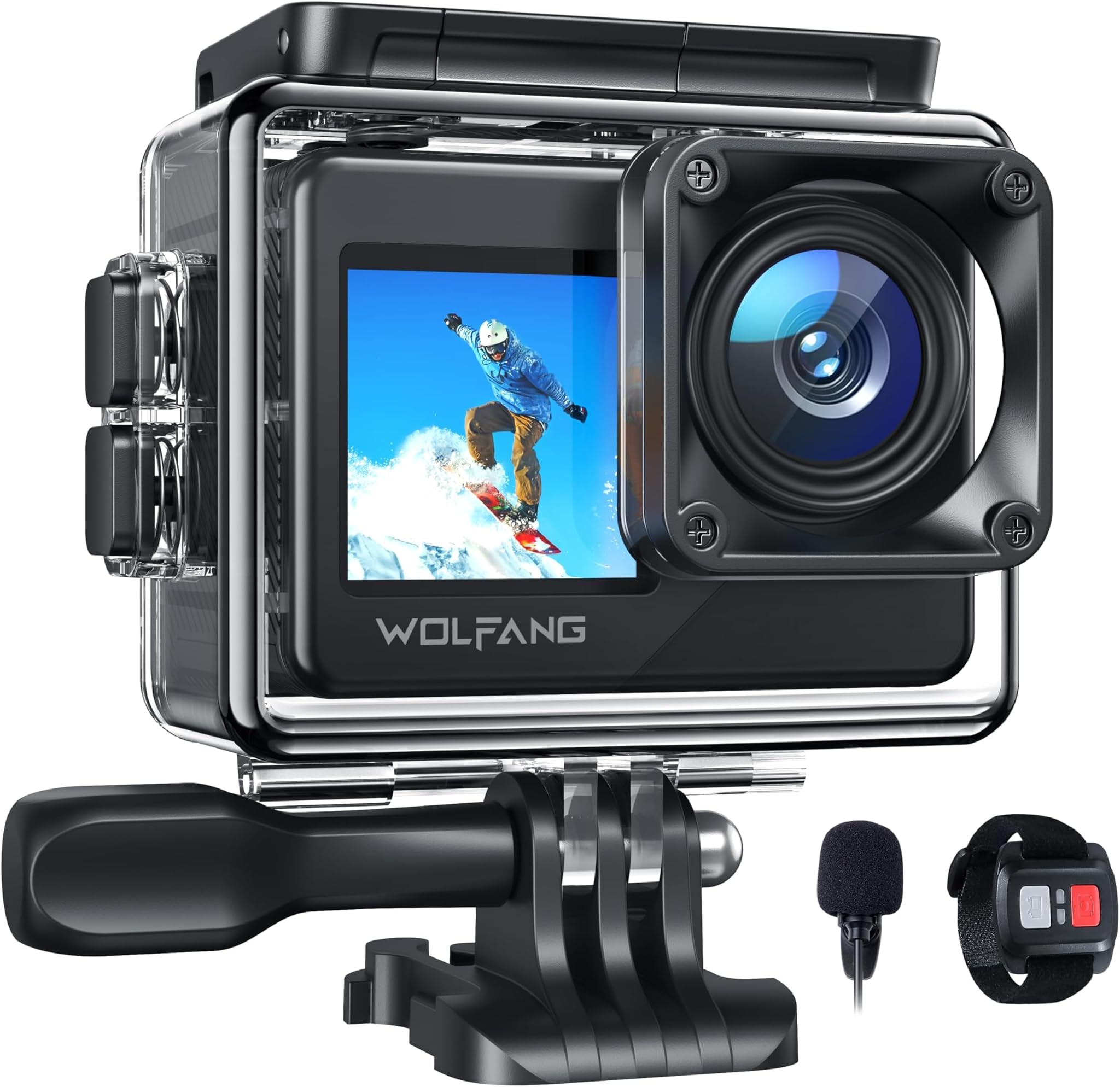 Wolfang GA120 - Action Camera 4K 30FPS Dual Screen