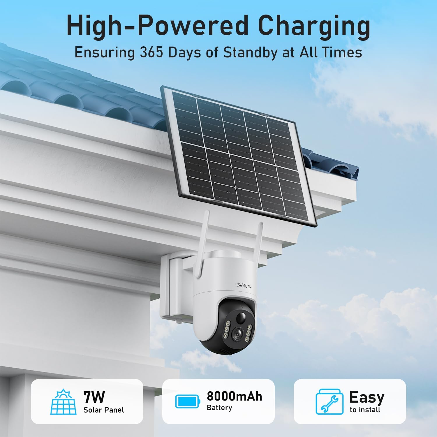 Telecamera Pannello Solare 2K 4MP Wi-Fi Esterno - immagine 3