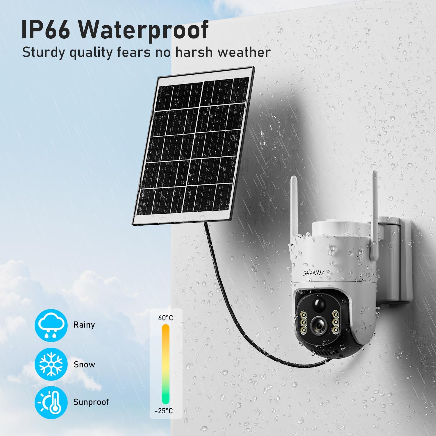 Telecamera Pannello Solare 2K 4MP Wi-Fi Esterno - immagine 6