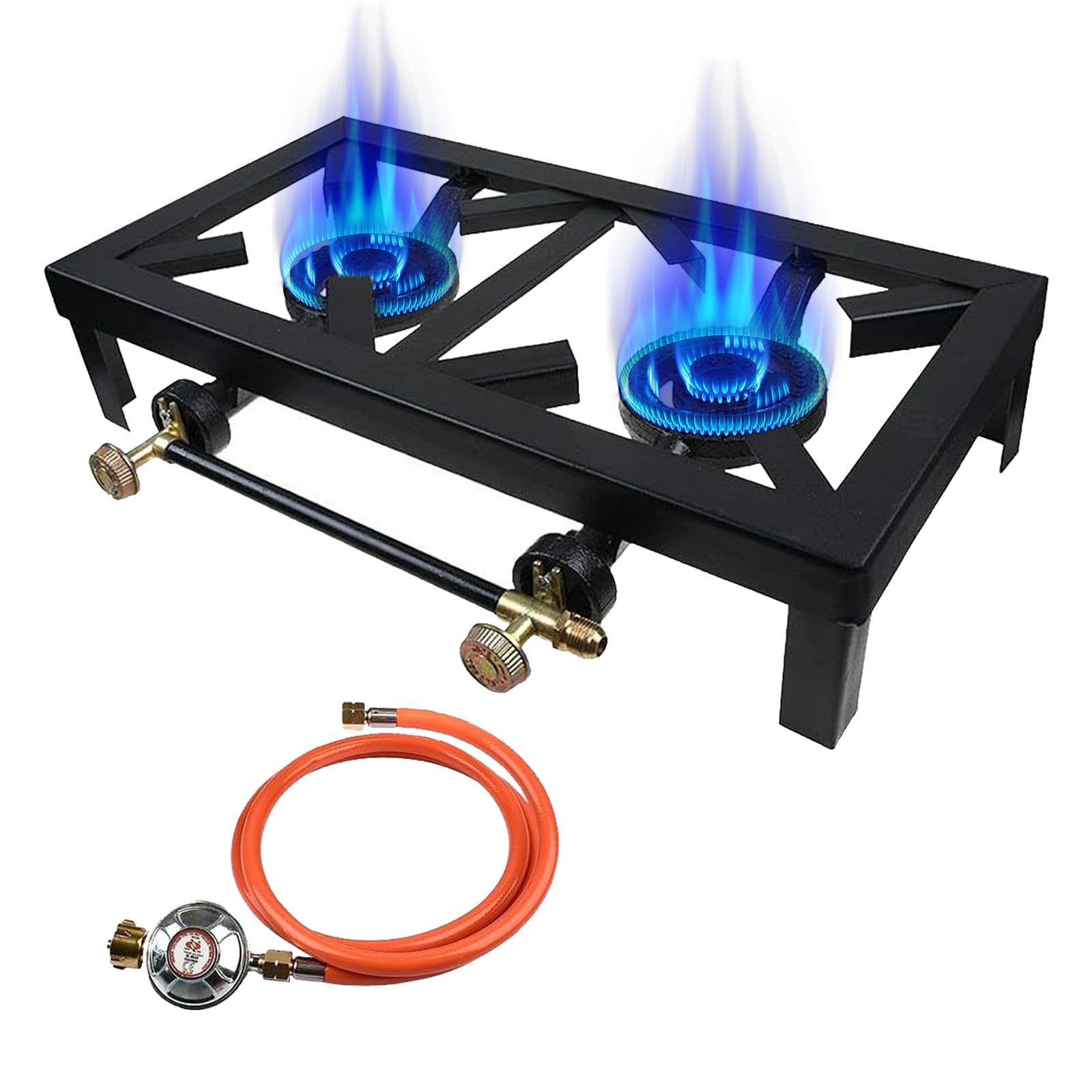 Fornello a Gas in Ghisa Portatile 2 Fuochi