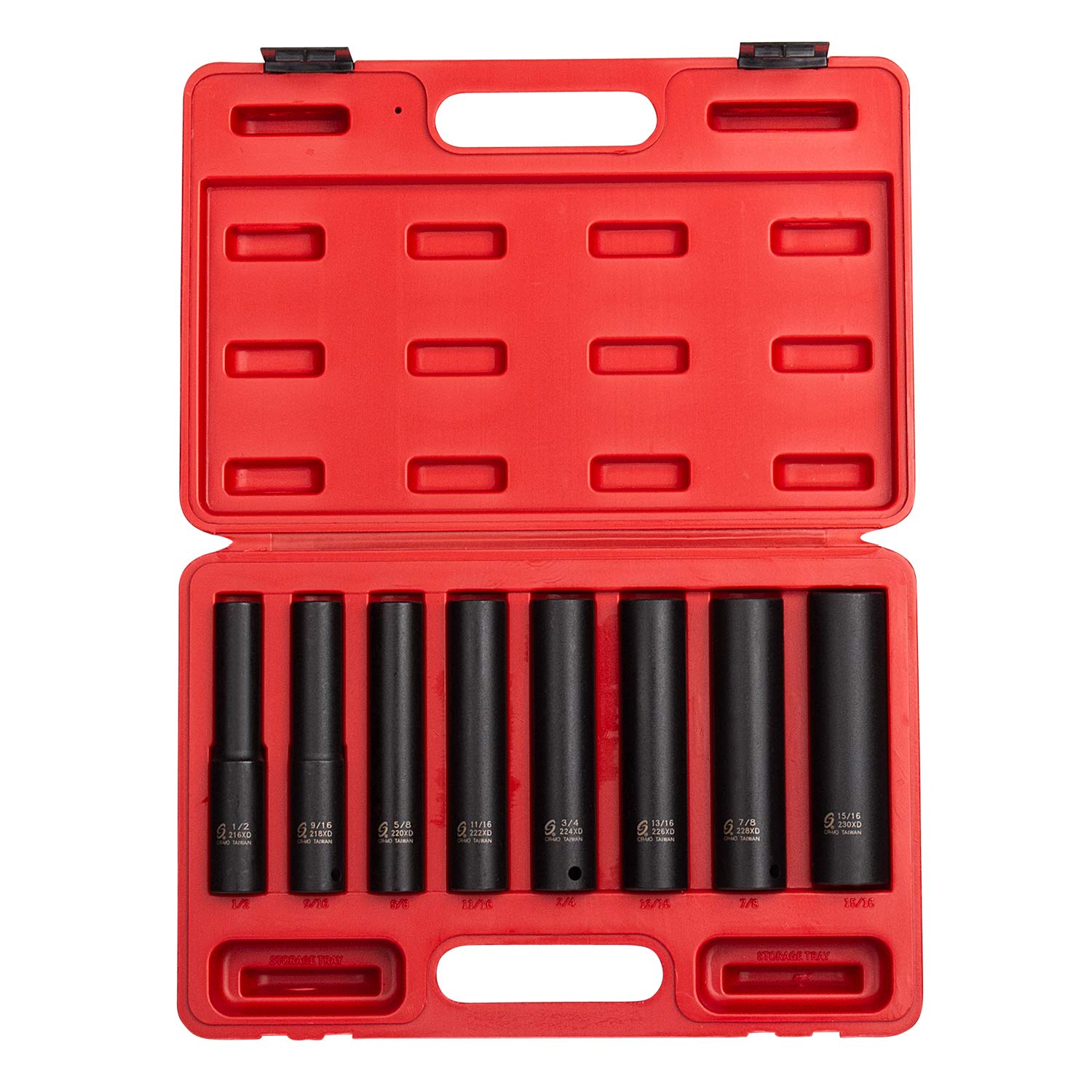 Sunex 2848 1/2-inch Drive extra Deep SAE Impact socket set, a punti, Cr-Mo, 1/5,1 cm – 15/40,6 cm, pezzi