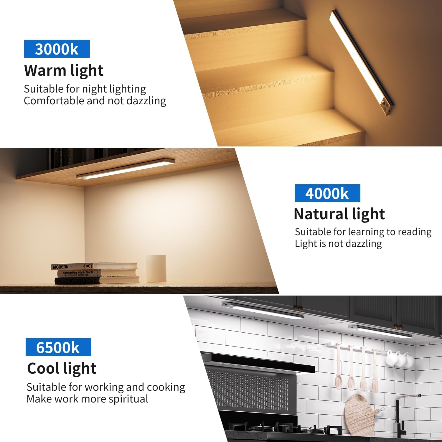 OUILA Luce Armadio LED con Sensore, USB-C Ricaricabile - immagine 4