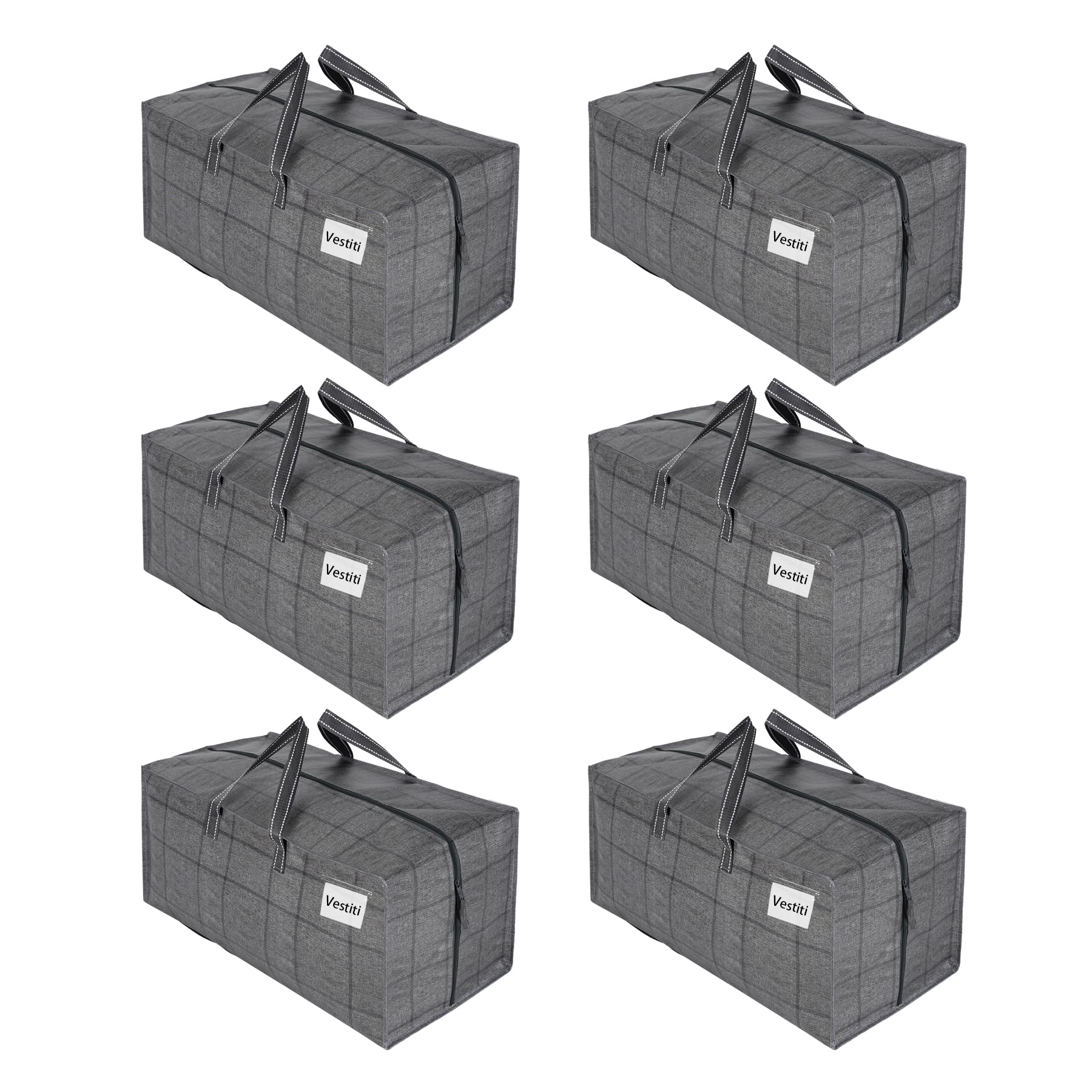 Veno Set 6 Borse Trasloco Extra Large, Nero Finestra