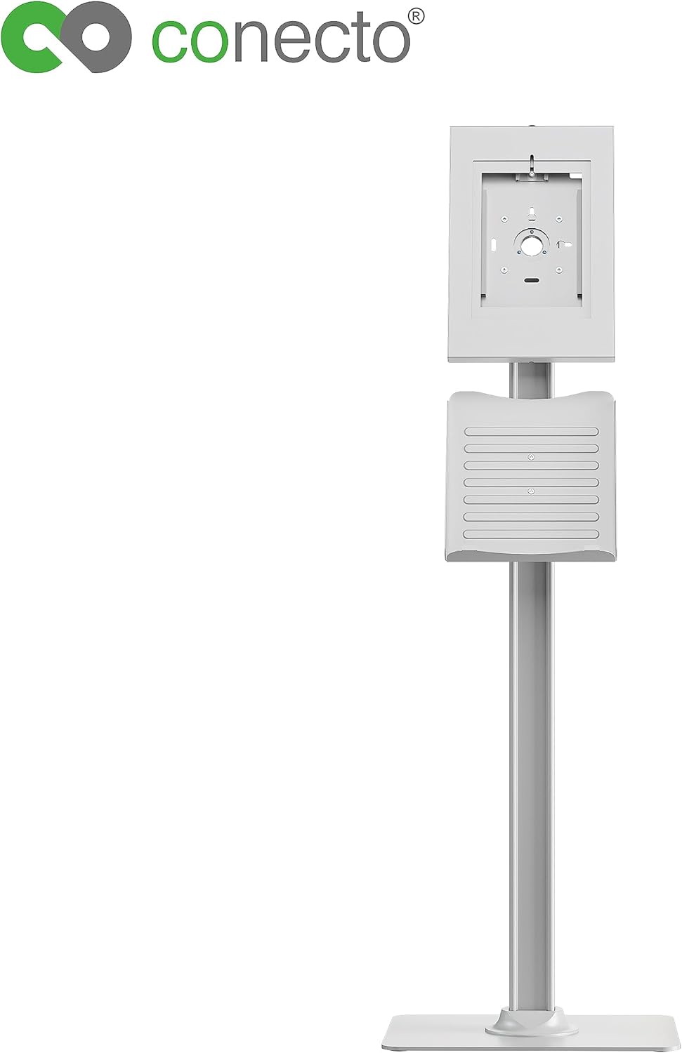 Conecto Supporto da Pavimento Bloccabile per Tablet, Bianco - immagine 1