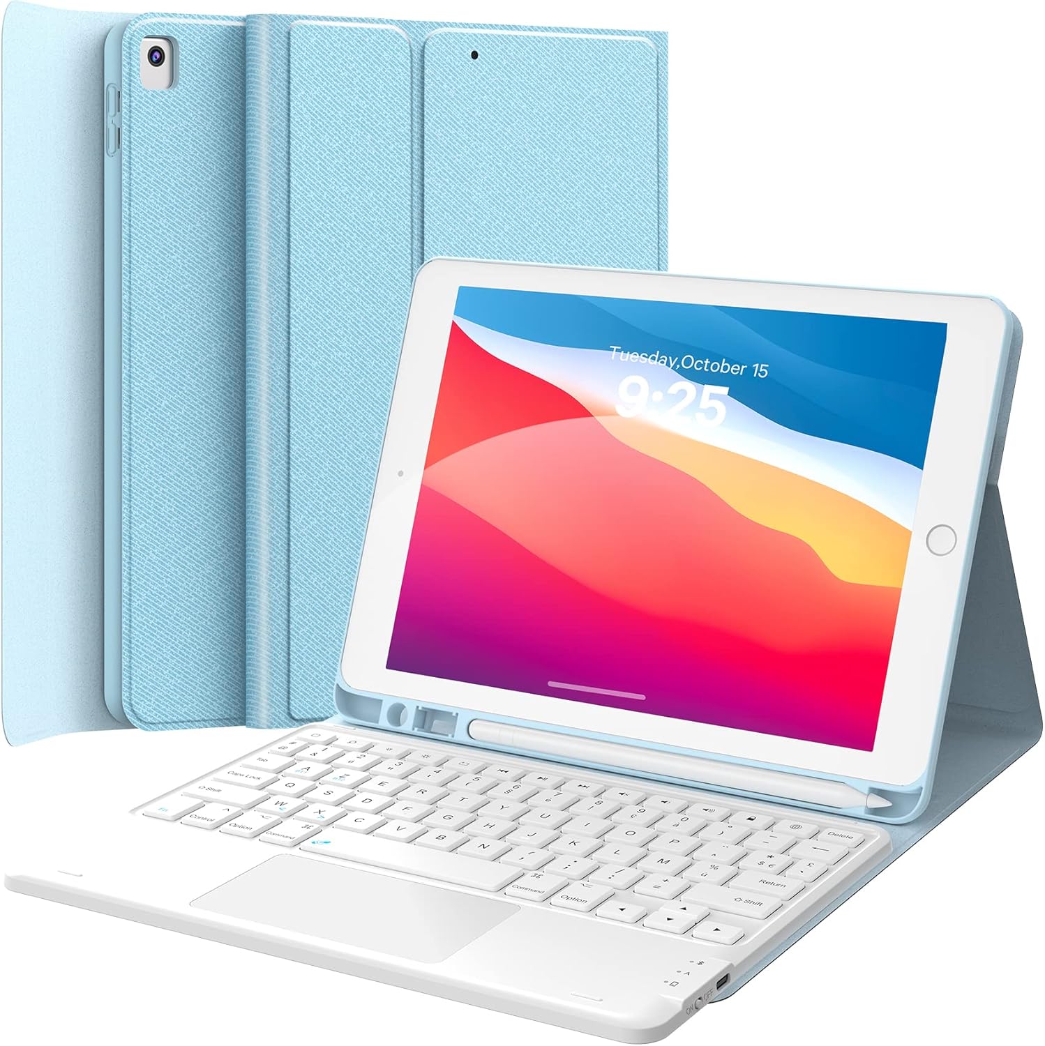 Earto 9eme Generation Tastiera Wireless Bluetooth, Blu - immagine 1