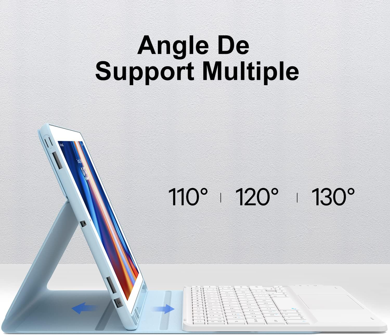 Earto 9eme Generation Tastiera Wireless Bluetooth, Blu - immagine 3