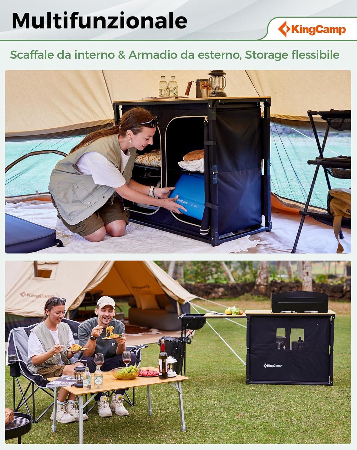 KingCamp Cucina Campeggio Pieghevole con Lavello - immagine 5