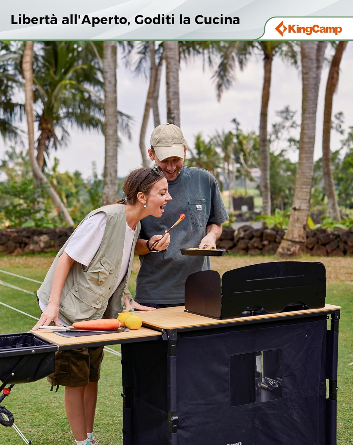 KingCamp Cucina Campeggio Pieghevole con Lavello - immagine 7