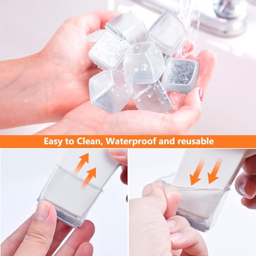 Feltrini per Sedie Quadrati in Silicone con Feltro 35 Pezzi - immagine 6