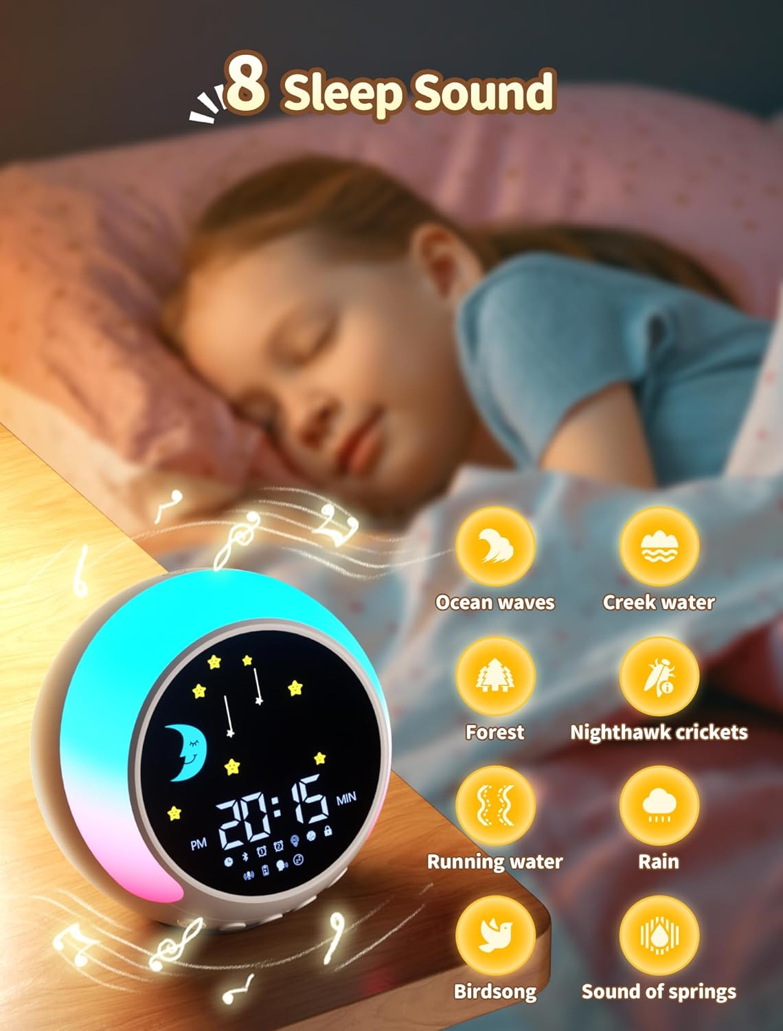 Neutypechic Sveglia Digitale Bambini Bluetooth - immagine 4