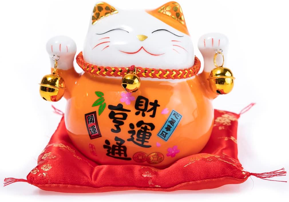 Lachineuse - Piccolo salvadanaio a forma di gatto giapponese Maneki Neko