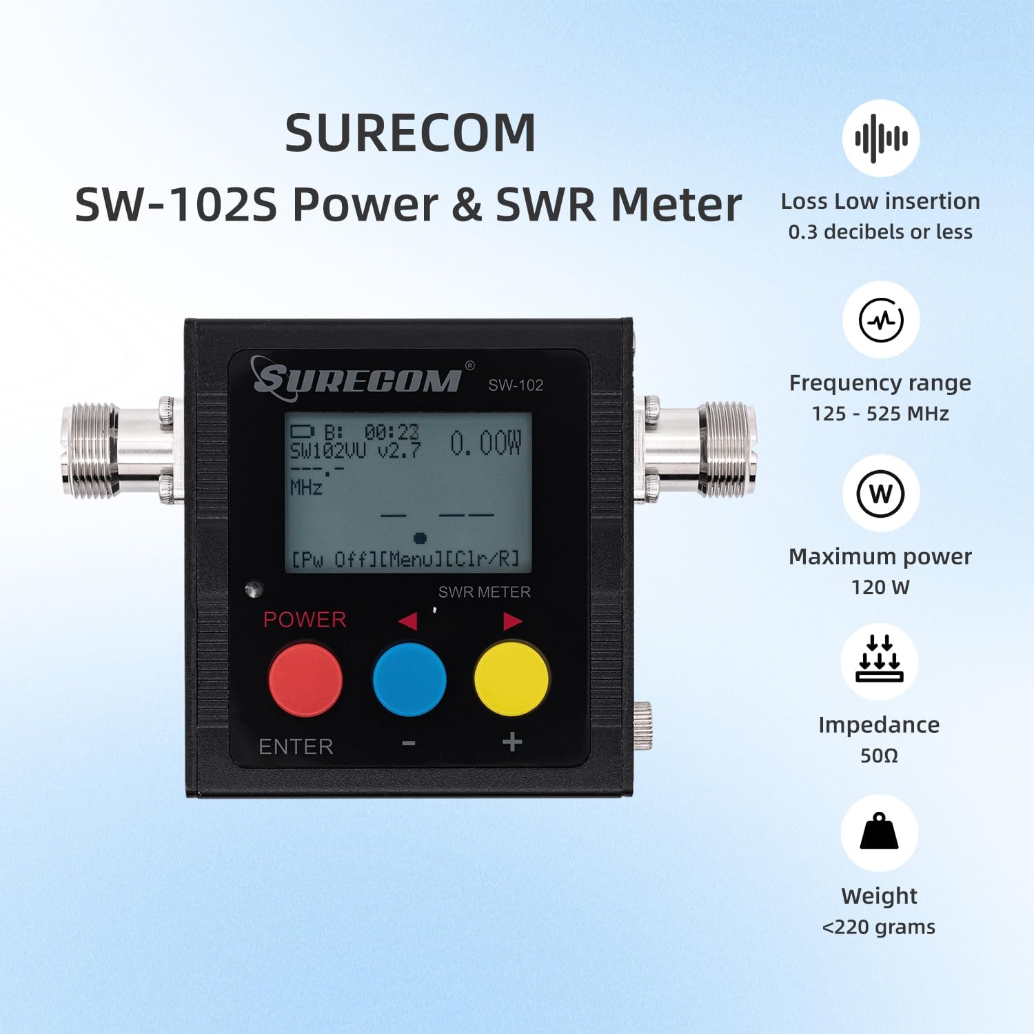 Mcbazel Surecom SW-102S SO239 - Misuratore Potenza SWR - immagine 2